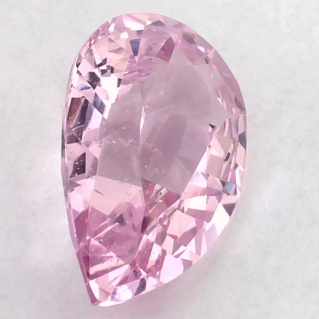 2.81 Ct Pink Sapphire Pear Loose Gemstone (pierre précieuse en vrac) en vente 2