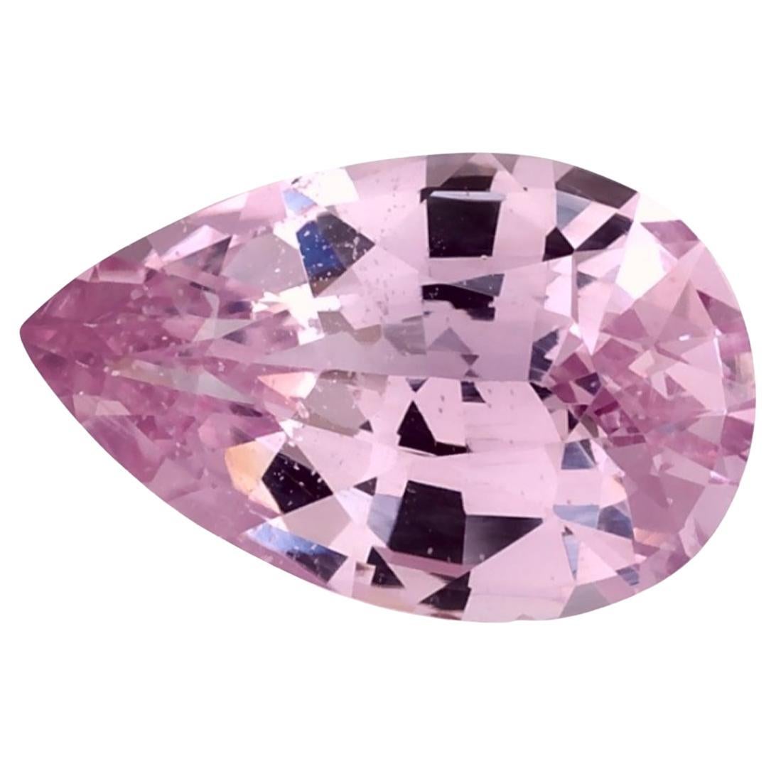 2.81 Ct Pink Sapphire Pear Loose Gemstone