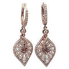 2.81 ct Rose Gold Diamond Earrings