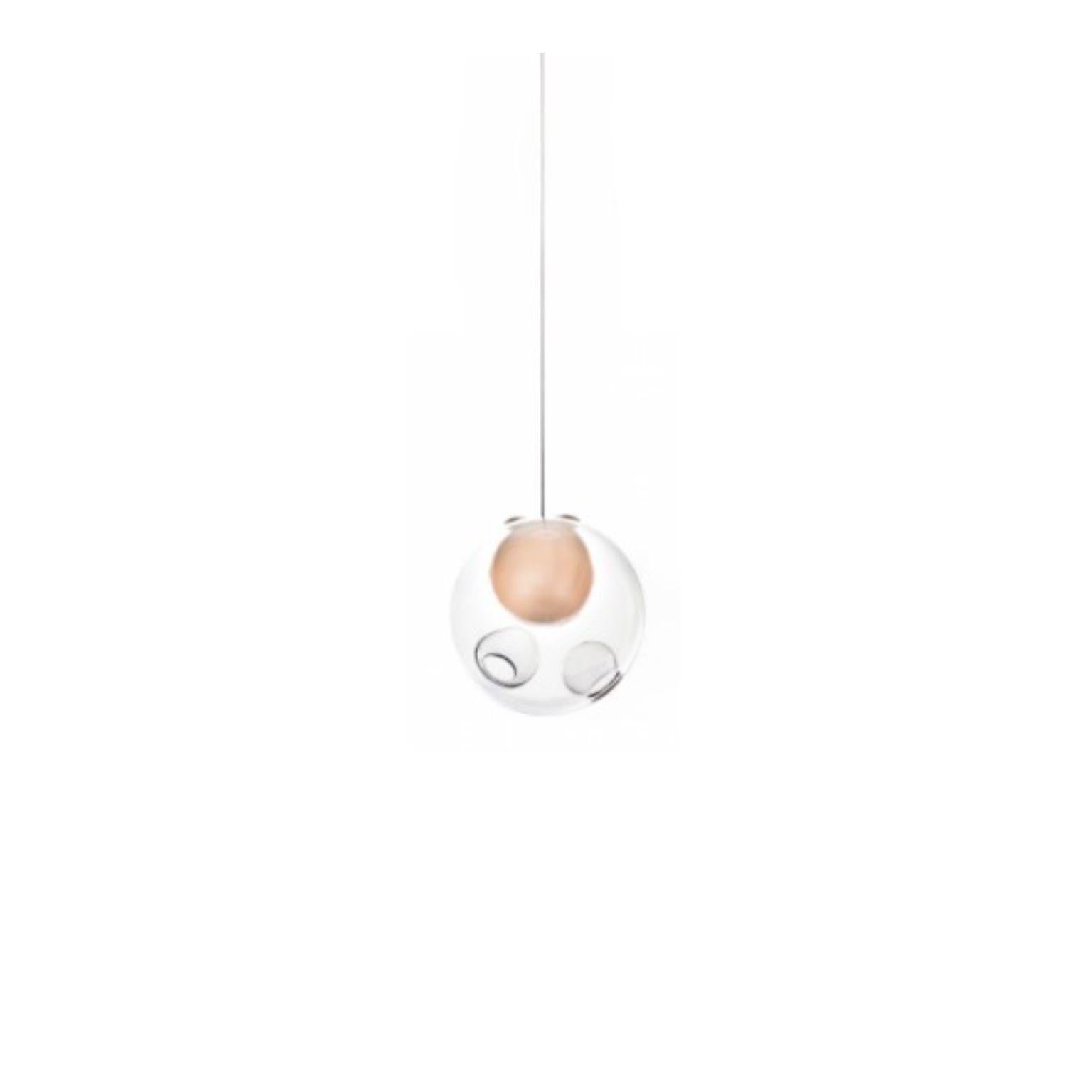 28.1 Ciondolo di Bocci
Dimensioni: D 8,8 x H 300 cm
Materiali: diametro del baldacchino in nichel spazzolato
Peso: 1,1 kg
Disponibile anche in diverse dimensioni

Tutte le nostre lampade possono essere cablate a seconda del Paese. Se viene