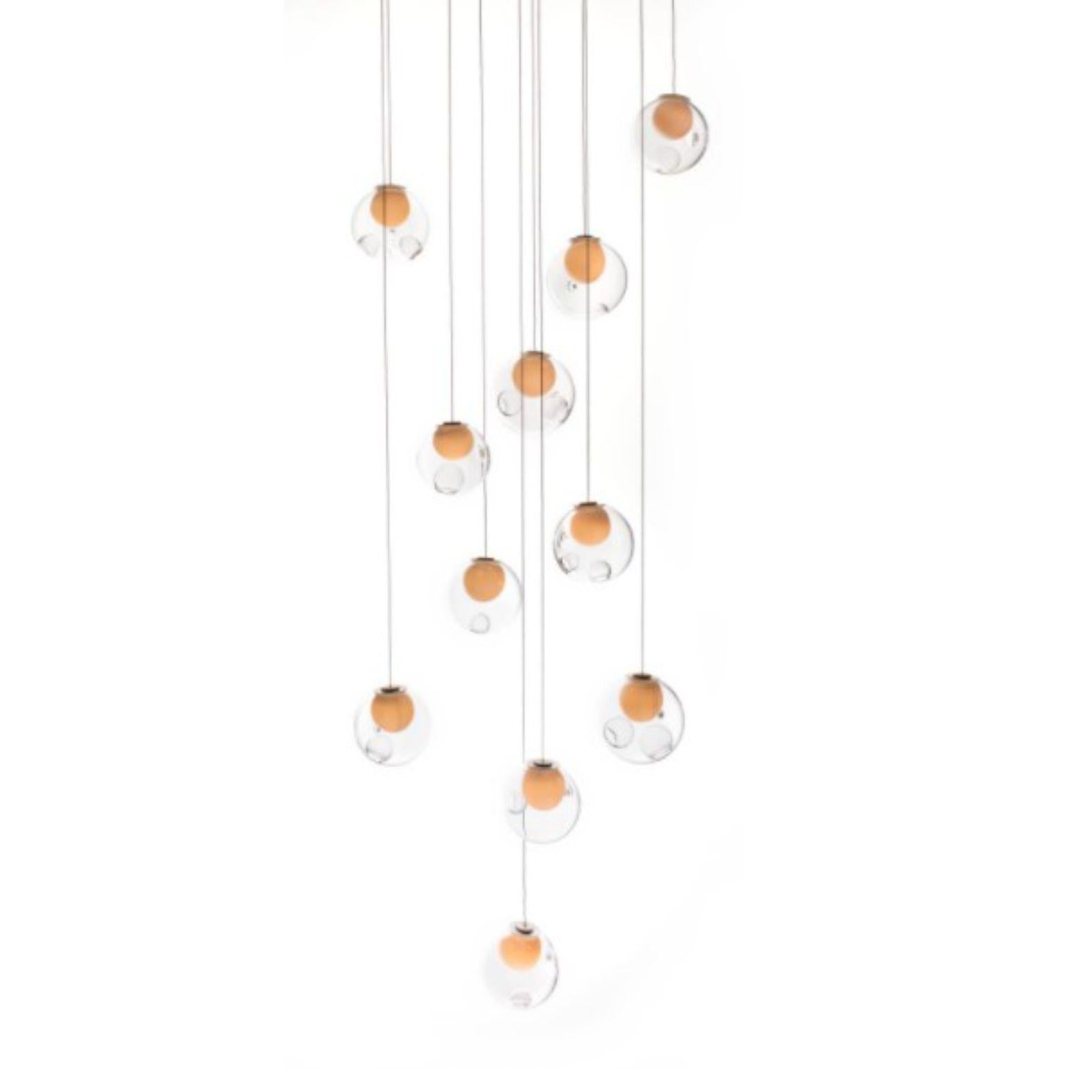 28.11 pendant by Bocci
Dimensions: D 60 x H 300 cm
Materials: diameter brushed nickel canopy
Weight: 29 kg
Also available in different dimensions.

All our lamps can be wired according to each country. If sold to the USA it will be wired for