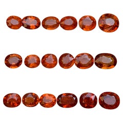 28.12 Ct Vivid Orange Spessartite/Spessartine/Mandarin Garnet Loose Gemstone Lot