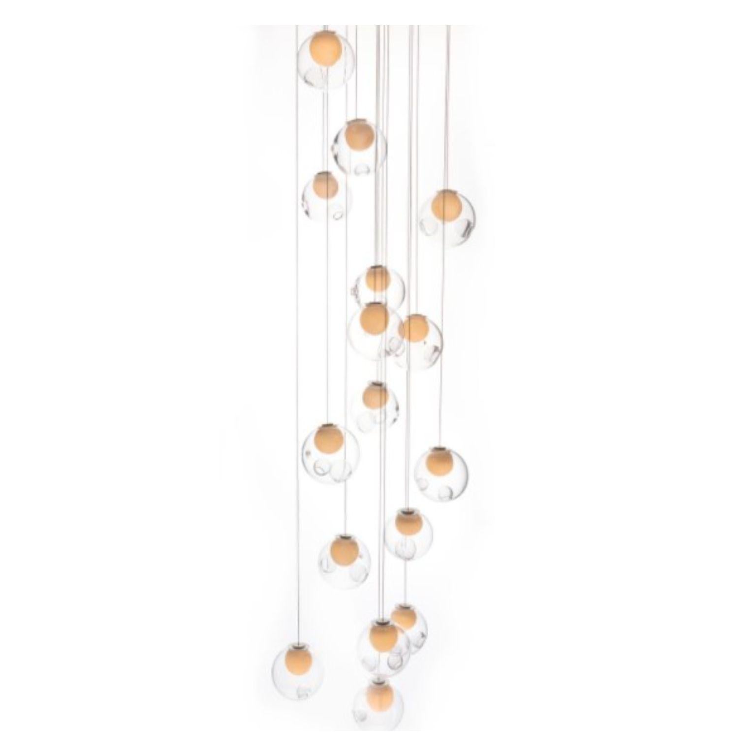 28.16 Pendant by Bocci
Dimensions: D60 x H300 cm
Materials: diameter brushed nickel canopy
Weight: 39.5 kg
Also Available in different dimensions.

All our lamps can be wired according to each country. If sold to the USA it will be wired for