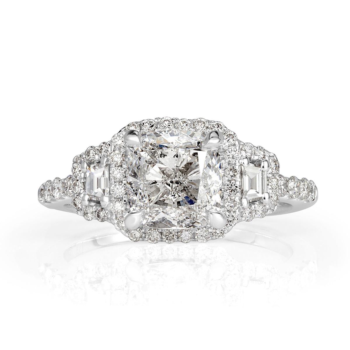 2.81ct Cushion Cut Diamond Engagement Ring