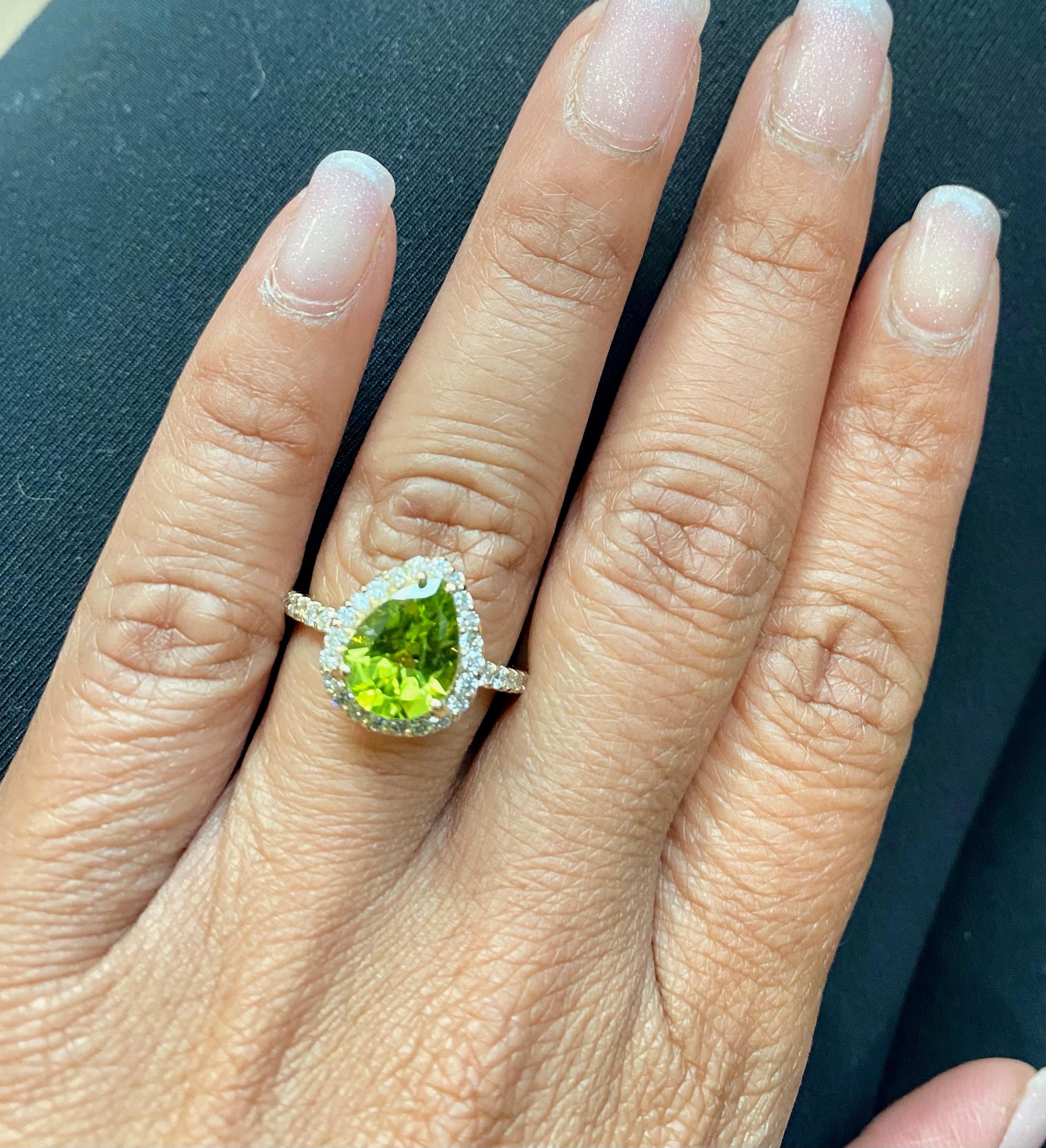 peridot engagment ring