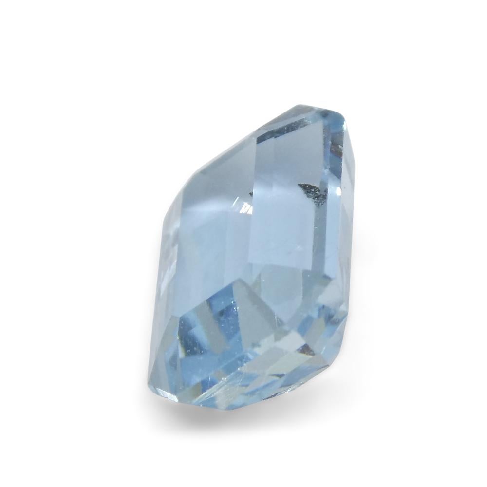 2.82ct Emerald Cut Blue Aquamarine from Brazil For Sale 5