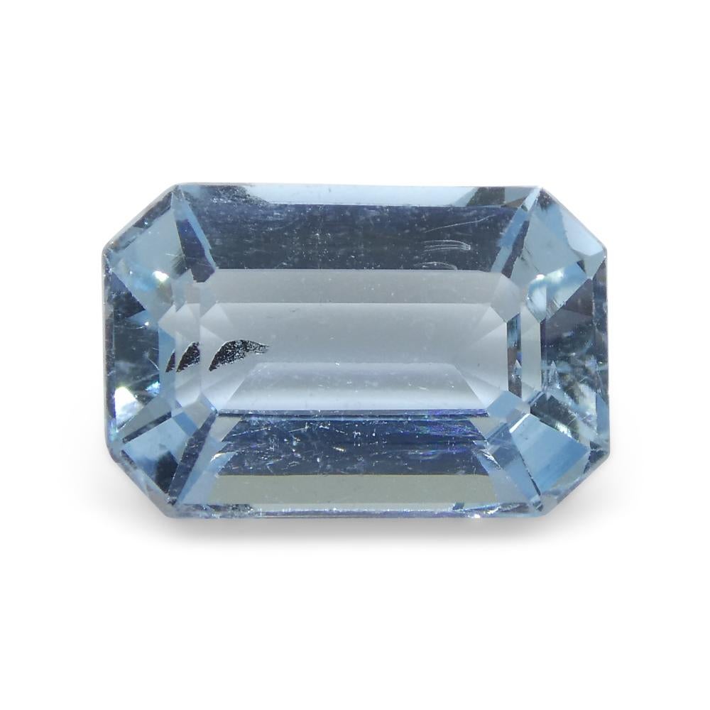 2.82ct Emerald Cut Blue Aquamarine from Brazil In New Condition For Sale In Toronto, Ontario