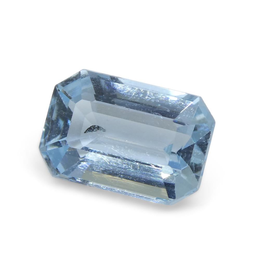 2.82ct Emerald Cut Blue Aquamarine from Brazil For Sale 4