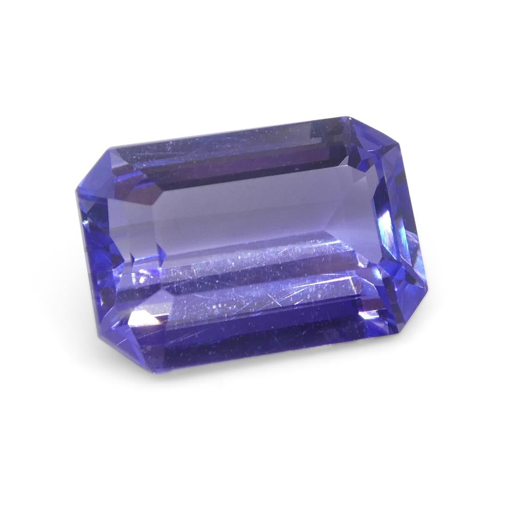 2.82ct Emerald Cut Violet Blue Tanzanite from Tanzania For Sale 4