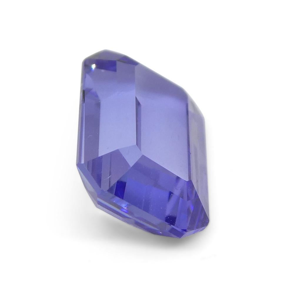 2.82ct Emerald Cut Violet Blue Tanzanite from Tanzania For Sale 5