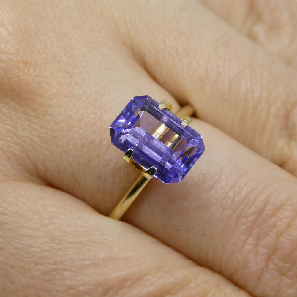 Description:

Gem Type: Tanzanite
Number of Stones: 1
Weight: 2.82 cts
Measurements: 10.30 x 7.05 x 4.37 mm
Shape: Emerald Cut
Cutting Style Crown: Step Cut
Cutting Style Pavilion: Step Cut
Transparency: Transparent
Clarity: Very Slightly Included: