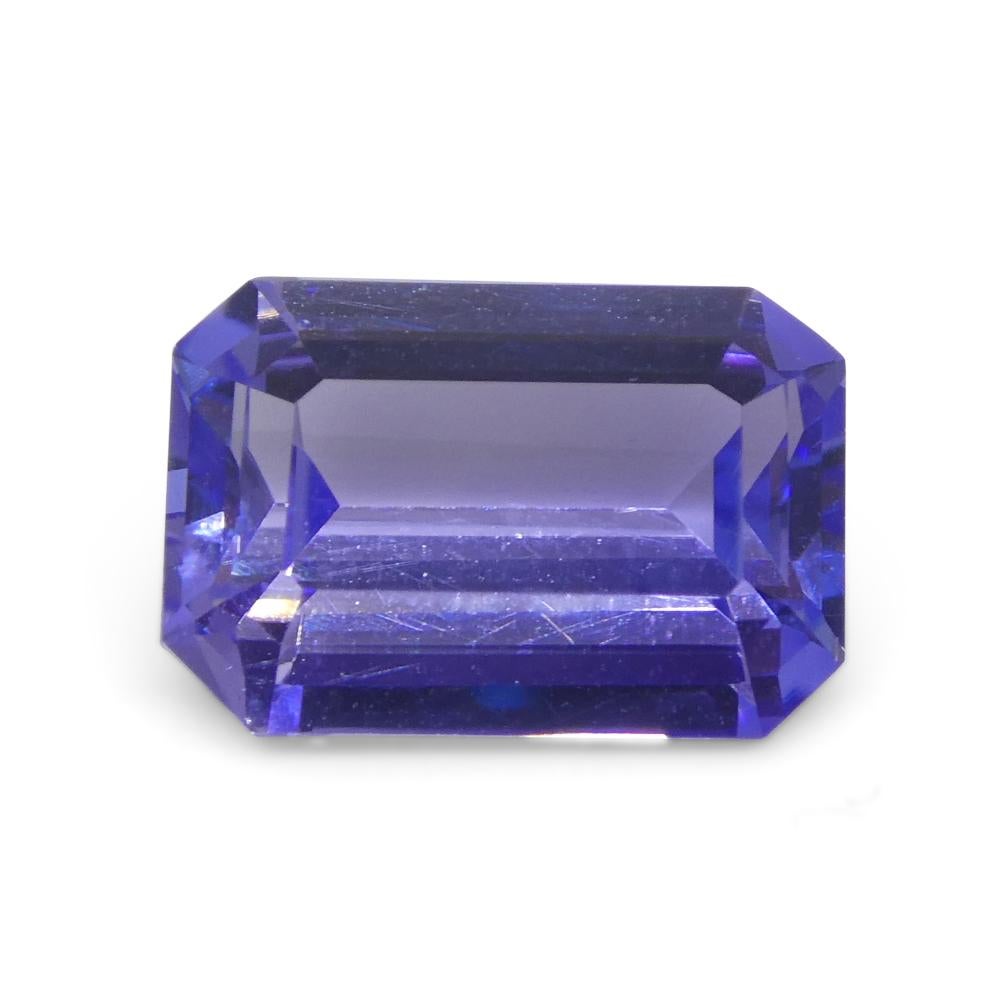 2.82ct Emerald Cut Violet Blue Tanzanite from Tanzania For Sale 3
