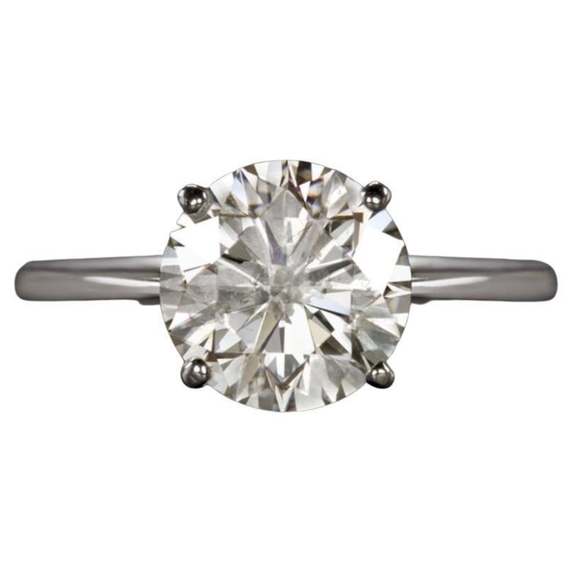 2.82Ct Natural Diamond Round Brilliant Cut Solitaire Engagement Ring