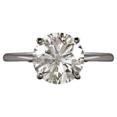 2.82Ct Natural Diamond Round Brilliant Cut Solitaire Engagement Ring