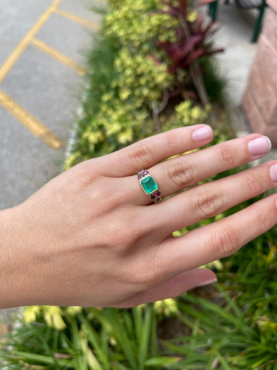 ruby and emerald ring