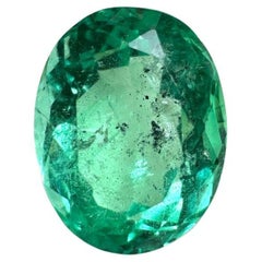 2,83 Carati 10x8mm Vibrante Smeraldo Colombiano Verde Lentigginoso Taglio Ovale - Nascite di Maggio