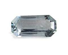 NO RESERVE 2.83ct Emerald Cut  NATURAL Greenish BLUE AQUAMARINE Gemstone