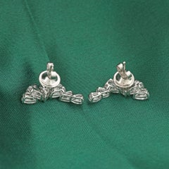 2.83Ct Pear Natural Diamond Climber Earrings 18K White Gold Gift for Her