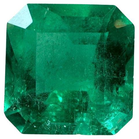 2.84 Carat 9x9 Vivid Muzo Green Loose Colombian Emerald - Asscher Cut May