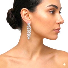 Orecchini in oro bianco con diamanti da 2,84 carati