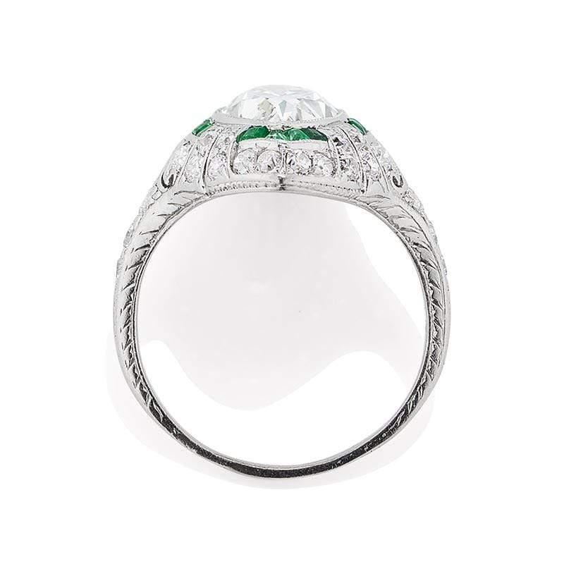 2.84-Carat Marquise Cut Diamond Art Deco Ring In Good Condition For Sale In New York, NY