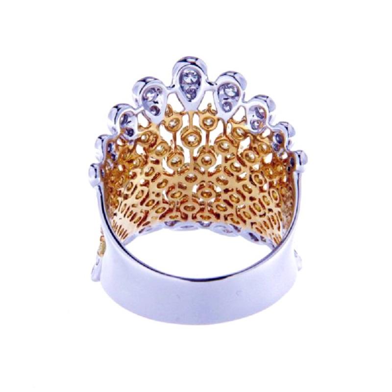 2,84 Karat Diamanten 18kt Weißgold feiner Ring im Zustand „Neu“ im Angebot in Bosco Marengo, IT
