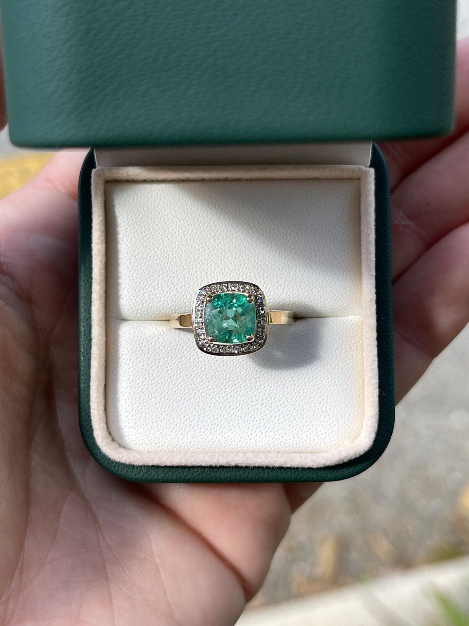 emerald cushion cut engagement rings