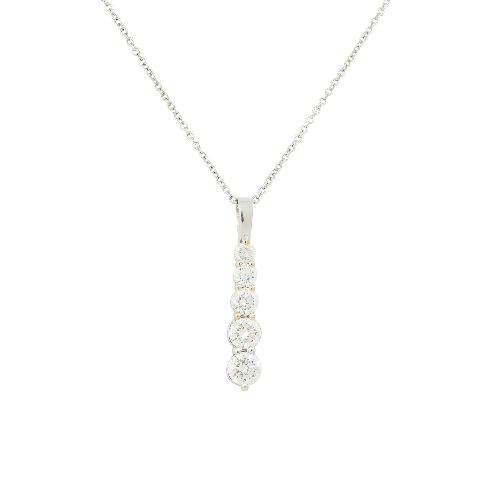 5 diamond drop necklace