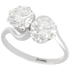 Vintage 2.85 Carat Diamond and Platinum Twist Ring