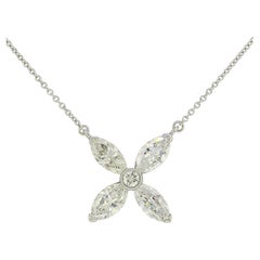 2.85 Carat Marquise Cut Diamond Pendant Necklace