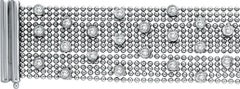 2,85 Quilates Diamante Natural Bisel Pulsera G SI Oro Blanco 14 Kilates