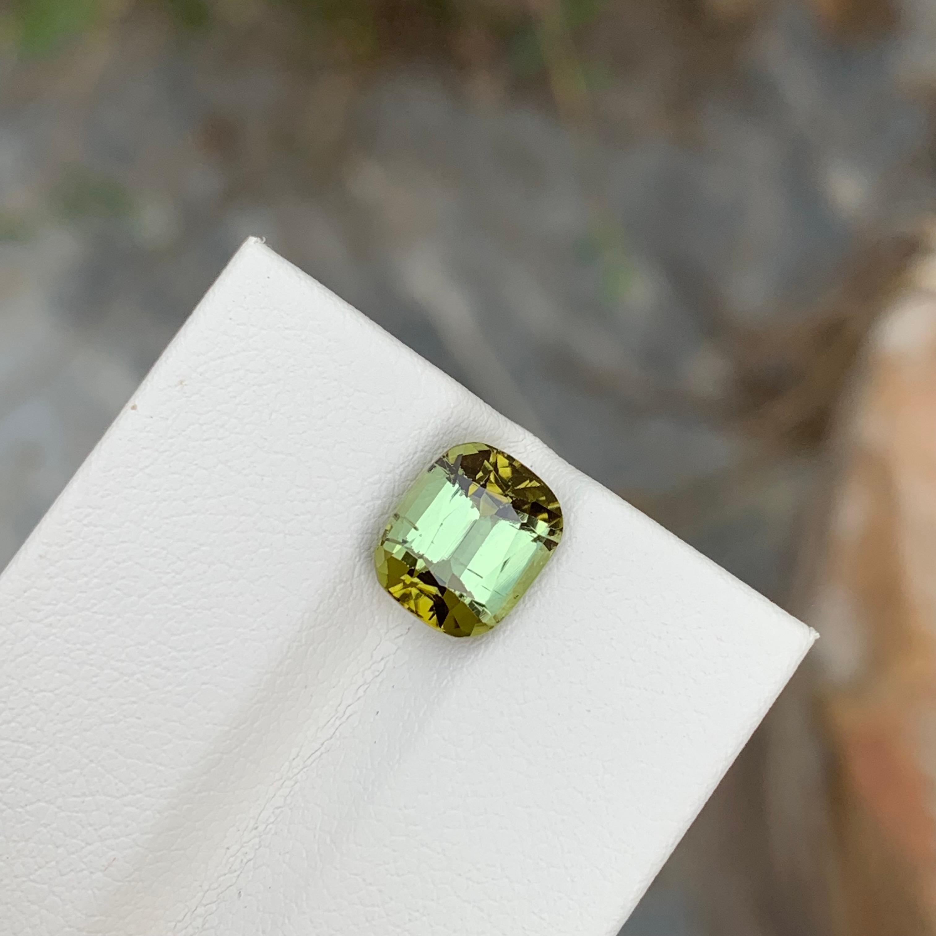 Cushion Cut 2.85 Carat Natural Loose African Tourmaline Cushion Shape Gem For Jewellery  For Sale