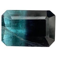 2.85 Carat Natural Loose Bi Colour Tourmaline Emerald Shape Gemstone