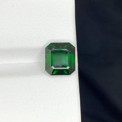 2.85 Carat Natural Loose Chrome Tourmaline Stone Emerald Cut African Gemstone