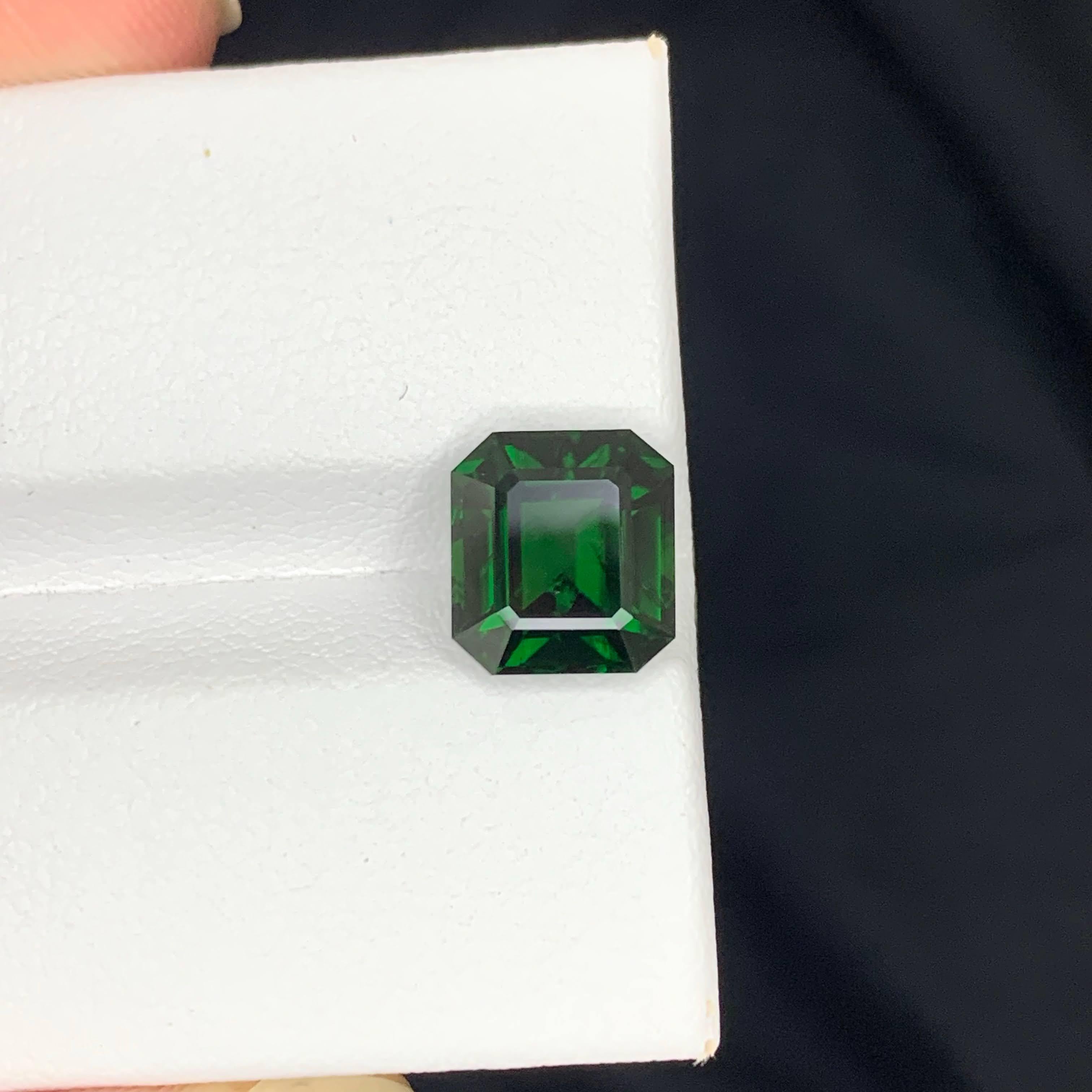 2,85 Karat Natürlicher loser Chrom Turmalin Stein Smaragd Schliff Afrikanischer Edelstein (Moderne) im Angebot