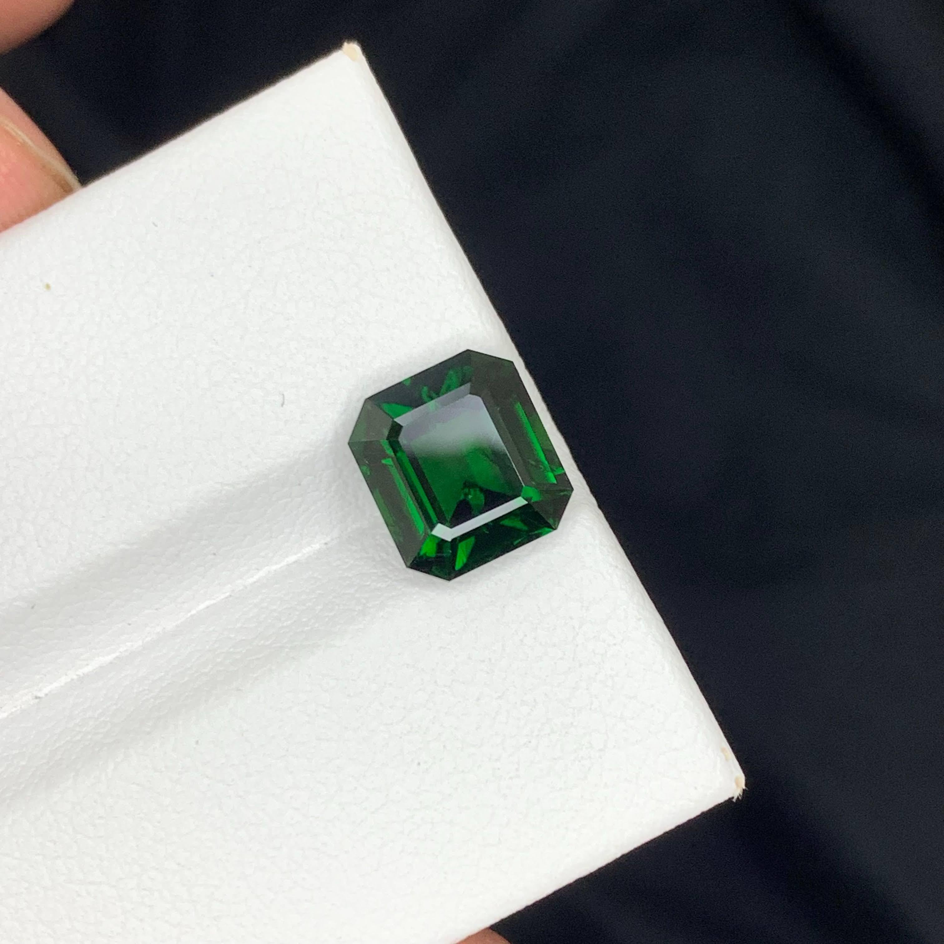 2,85 Karat Natürlicher loser Chrom Turmalin Stein Smaragd Schliff Afrikanischer Edelstein im Angebot 3