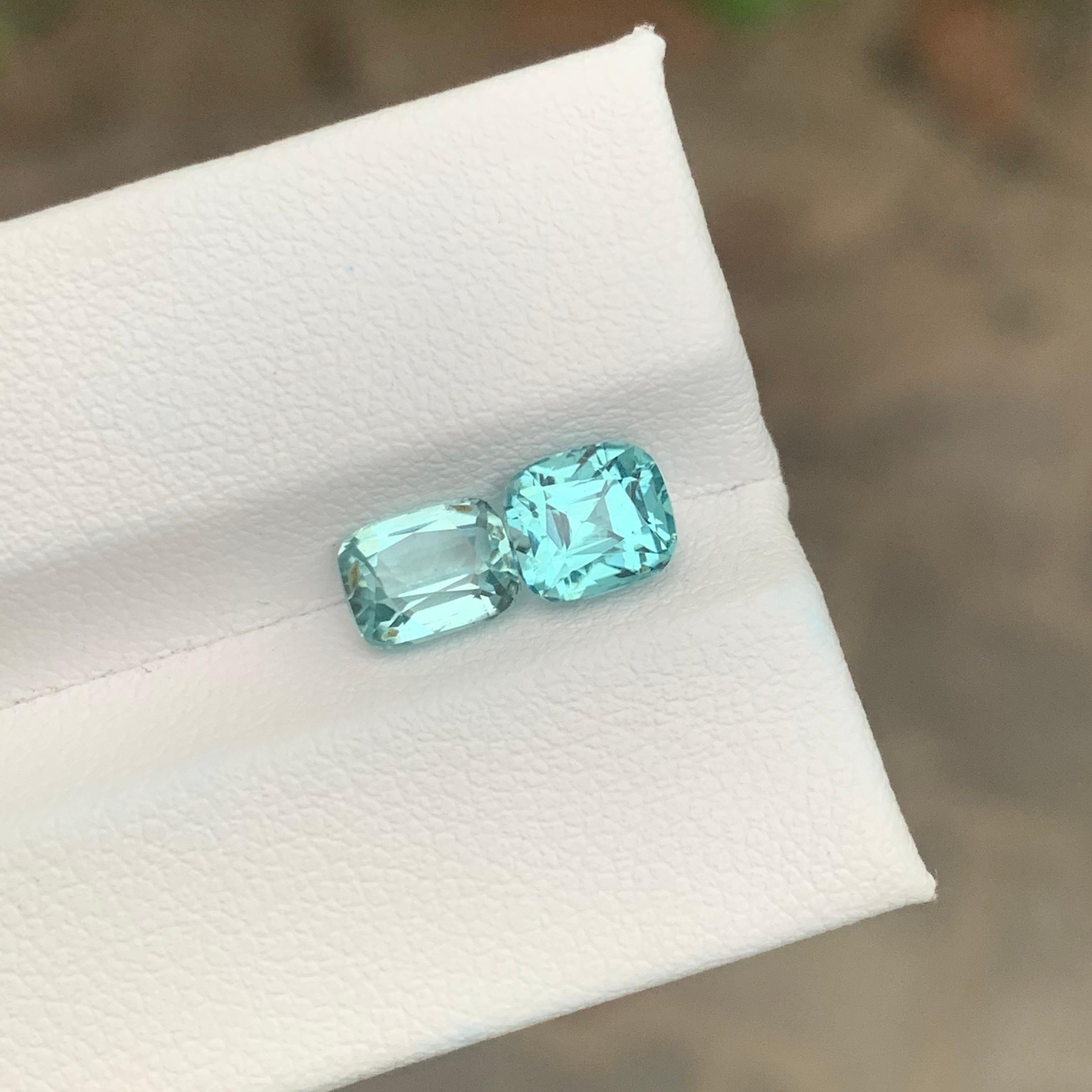 2,85 Carati Nature Dual Seafoam Tourmaline sciolto Gemma dell'Afghanistan in vendita 4
