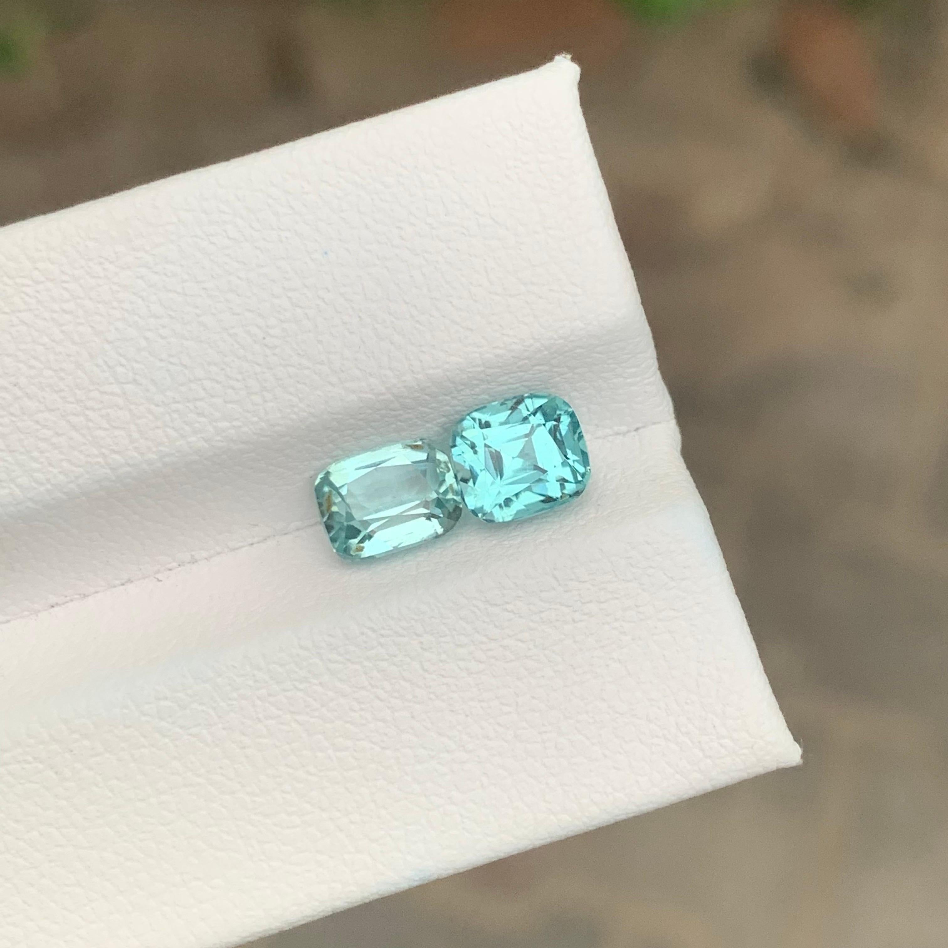 2,85 Carati Nature Dual Seafoam Tourmaline sciolto Gemma dell'Afghanistan in vendita 5