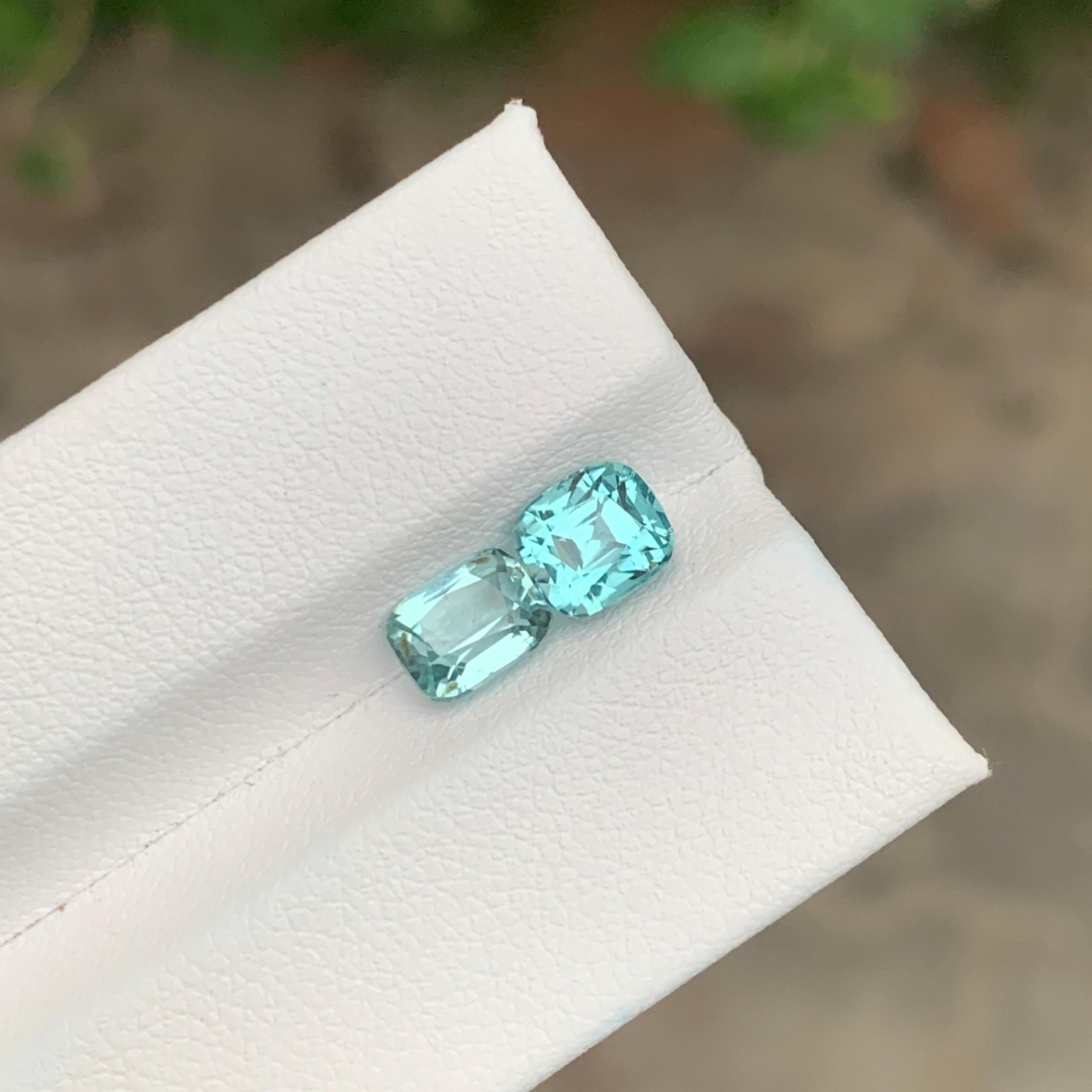 Arts and Crafts 2,85 Carati Nature Dual Seafoam Tourmaline sciolto Gemma dell'Afghanistan in vendita