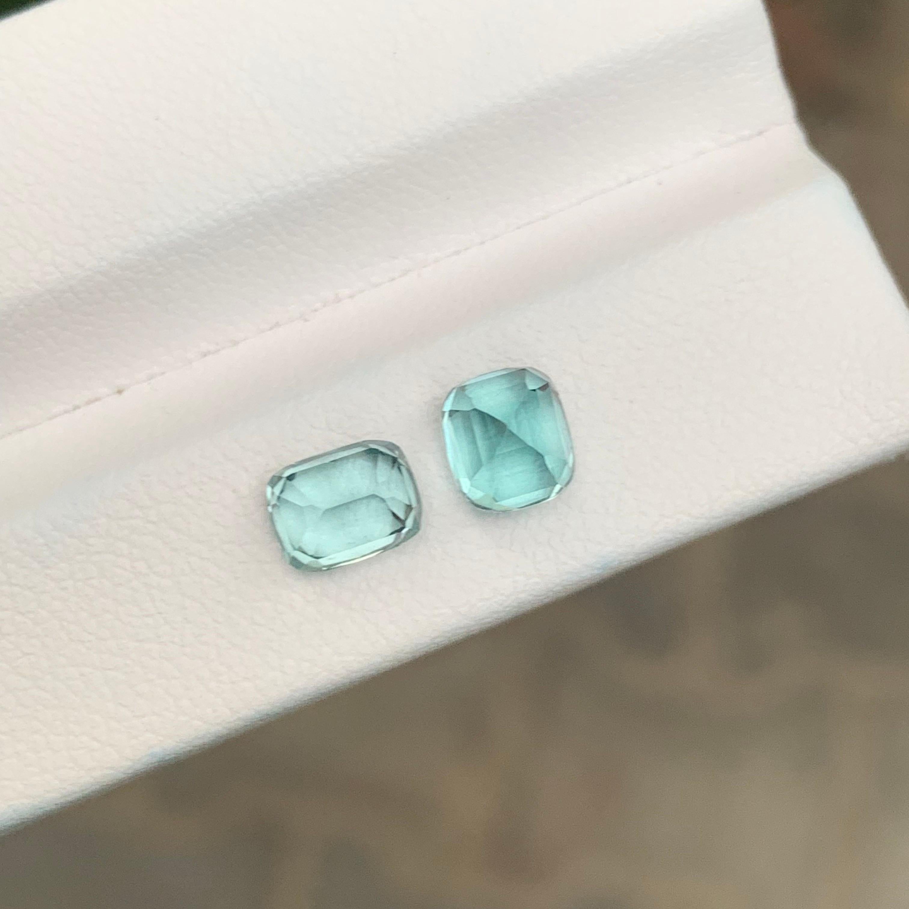 Taglio cuscino 2,85 Carati Nature Dual Seafoam Tourmaline sciolto Gemma dell'Afghanistan in vendita