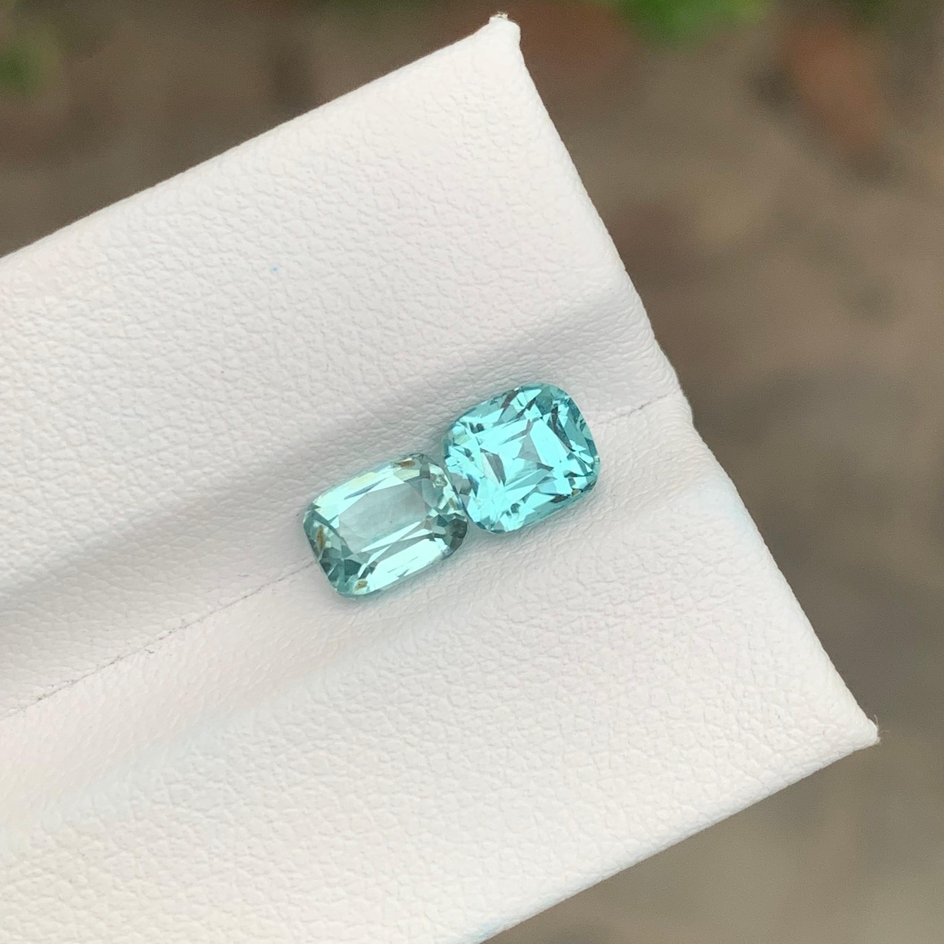 2,85 Carati Nature Dual Seafoam Tourmaline sciolto Gemma dell'Afghanistan in vendita 3
