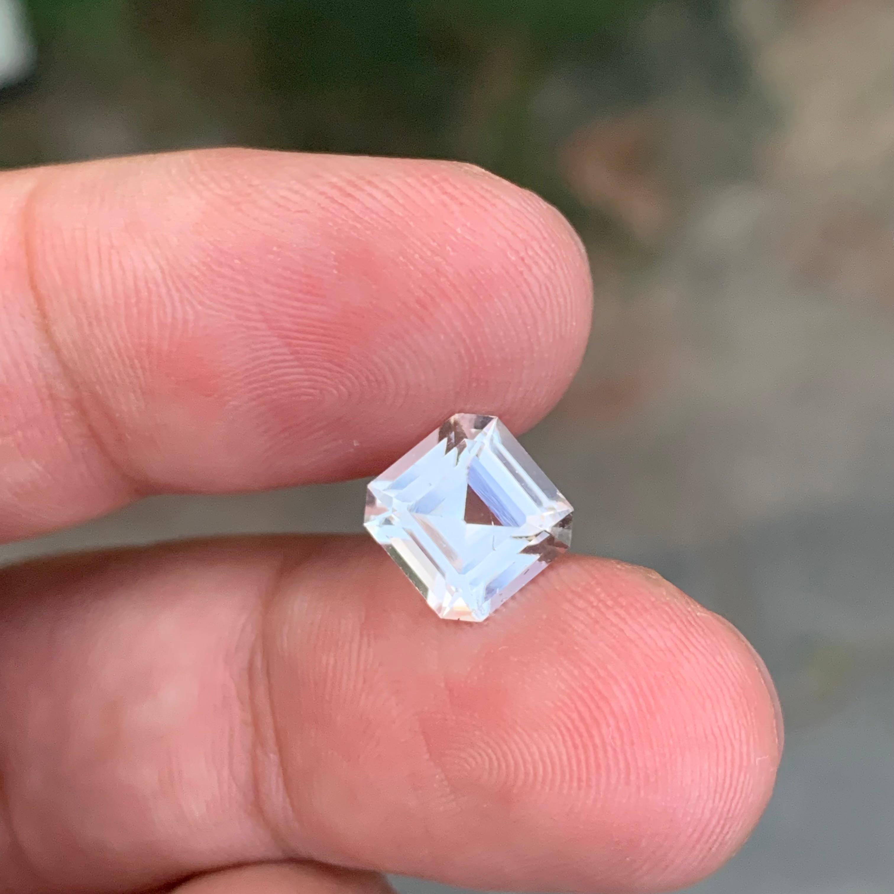 Women's or Men's 2.85 Carat Natural Loose Golden Topaz Asscher Cut Gemstone For Sale