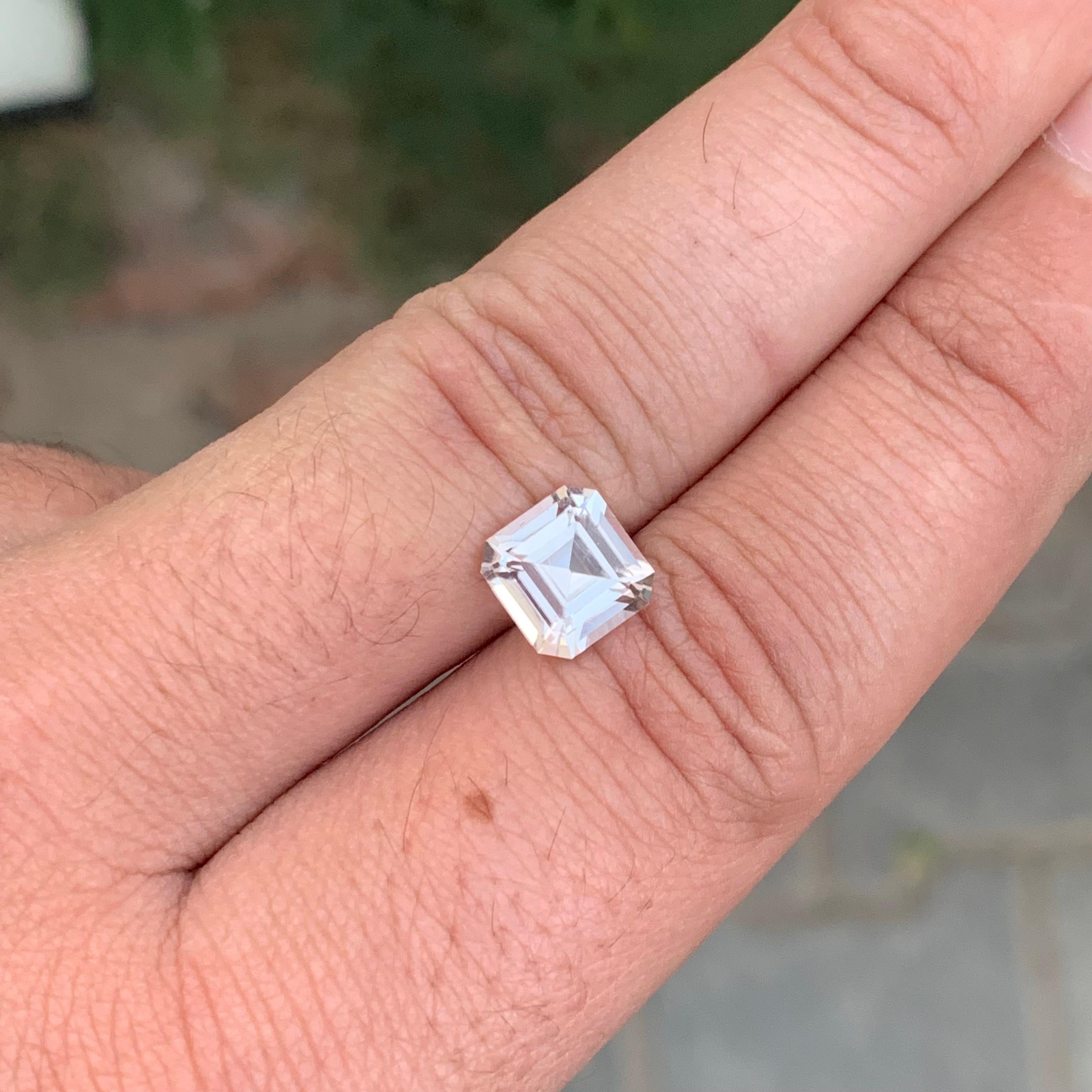 2.85 Carat Natural Loose Golden Topaz Asscher Cut Gemstone For Sale 3