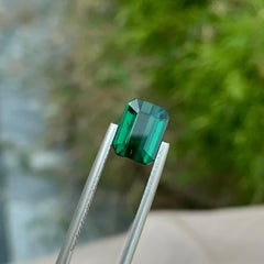 2.85 Carat Natural Loose Green Tourmaline Emerald Shape Gem From Earth Mine