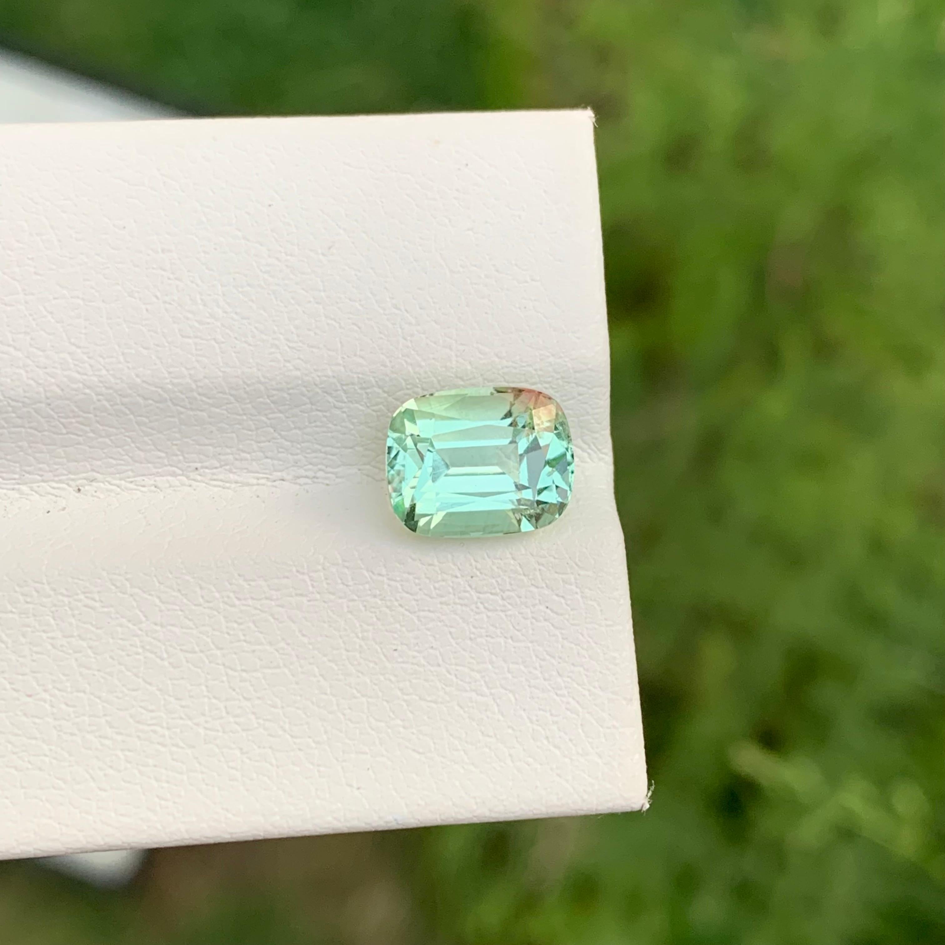2.85 Carat Natural Loose Mint Tourmaline With Pink Dot Gemstone For Ring 5