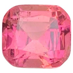 2.85 Carat Natural Loose Peachy Pink Tourmaline Cushion Cut Afghan Gemstone