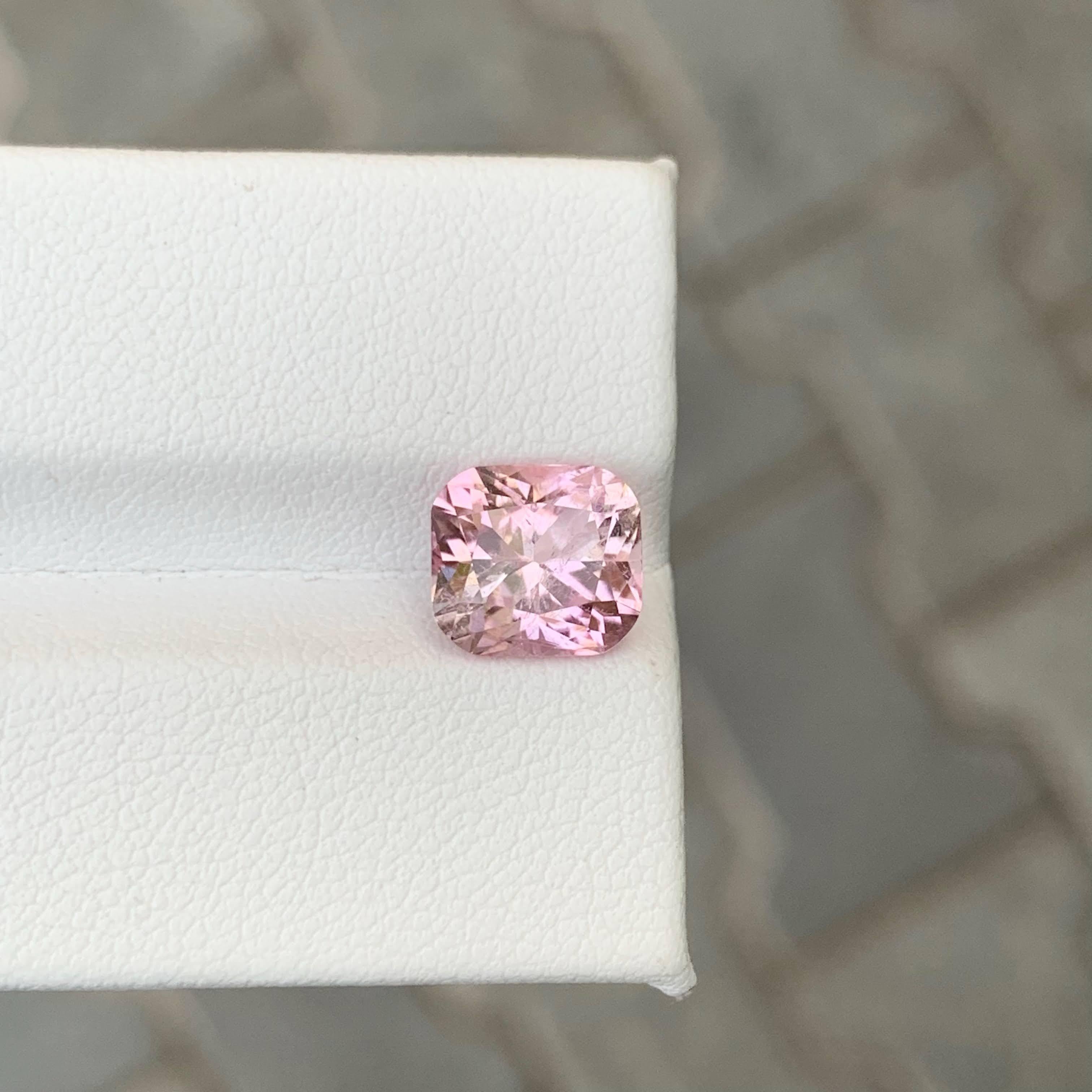 2,85 quilates de turmalina rosa suelta natural talla de precisión afgana gema Corte cojín en venta