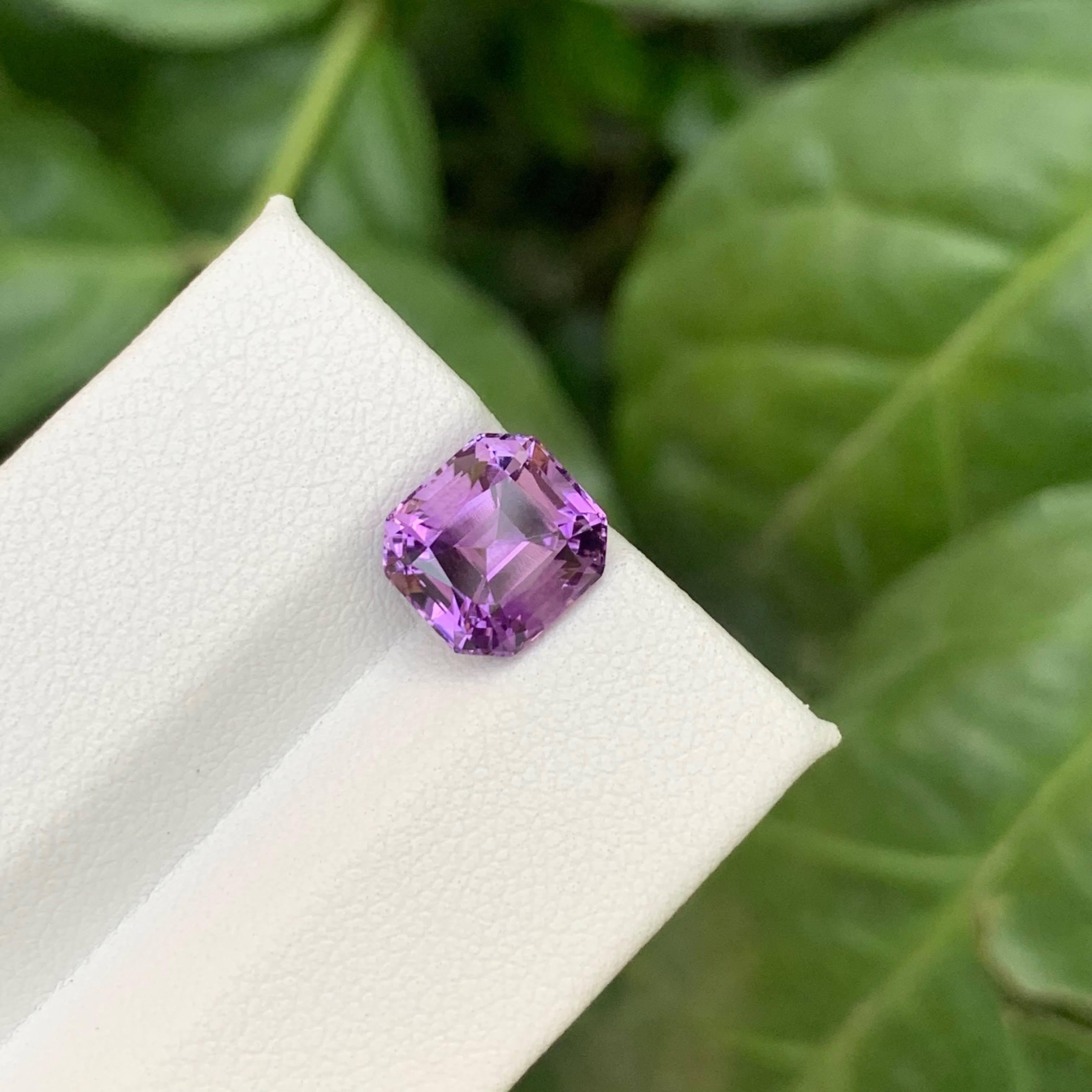 2.85 carati di pietra ametista viola naturale sciolta con taglio a cuscino Gemma brasiliana in vendita 3