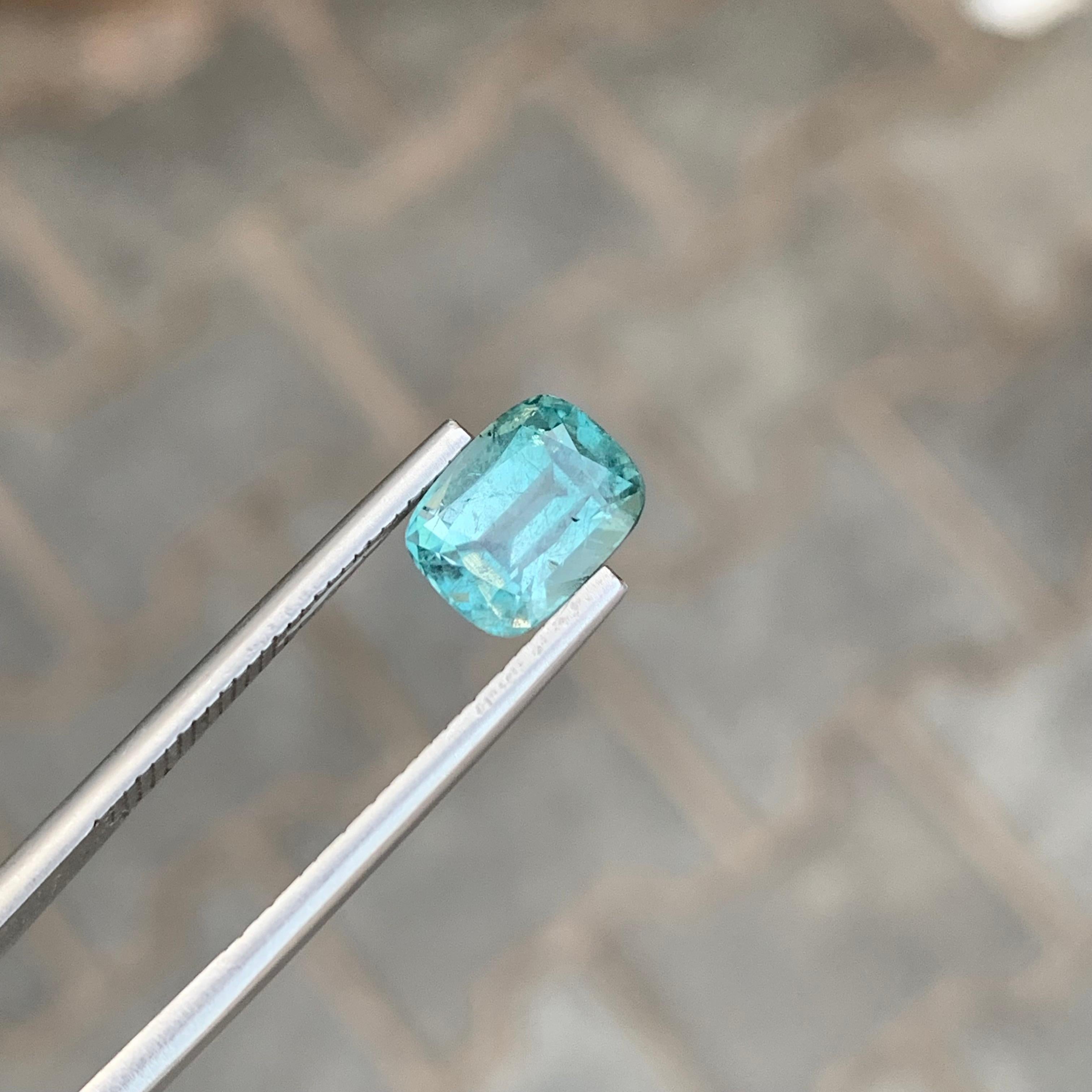 2.85 quilates de turmalina de mar natural suelta en forma de cojín para joyería en venta 5