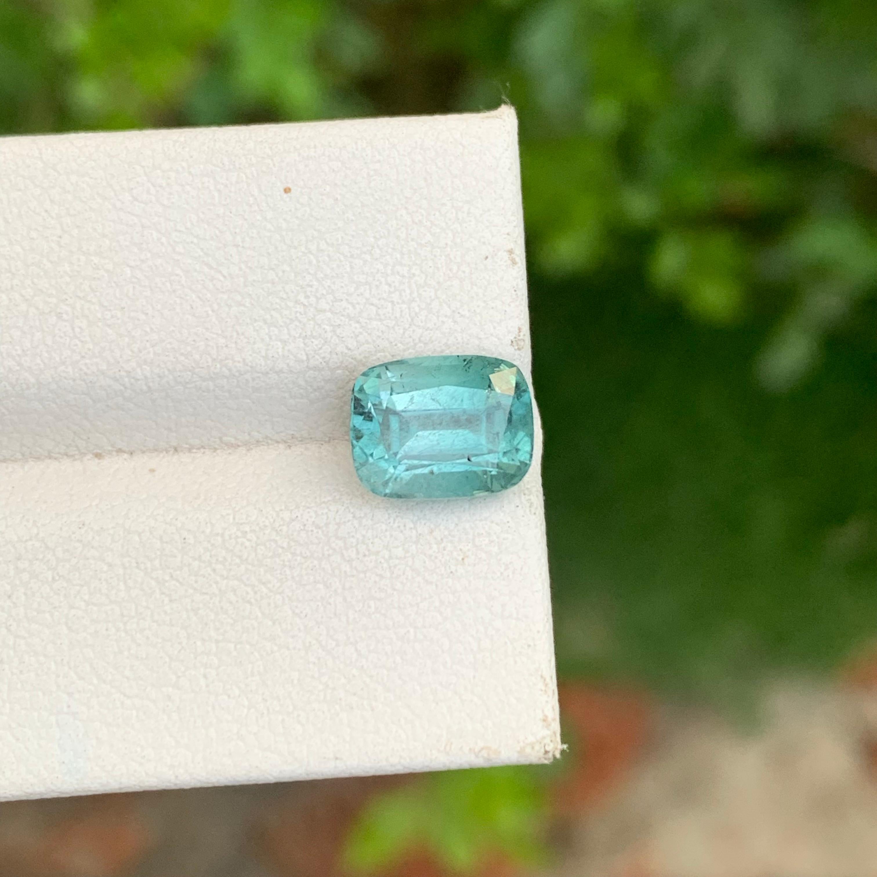 2.85 quilates de turmalina de mar natural suelta en forma de cojín para joyería Artes y manualidades en venta